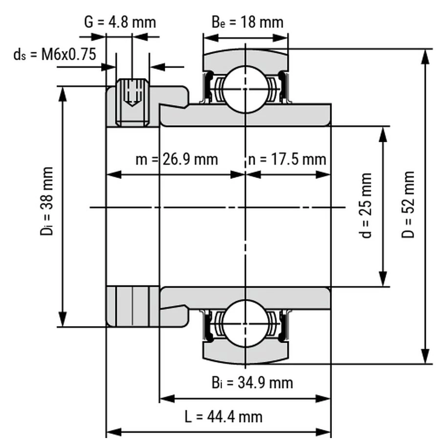 Підшипник YEL 205-2F/AG      SKF