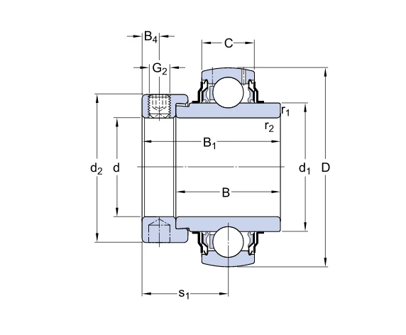 Підшипник YEL 207-2F/AG             SKF