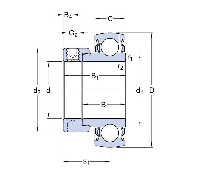 Підшипник YET 206-102                 SKF