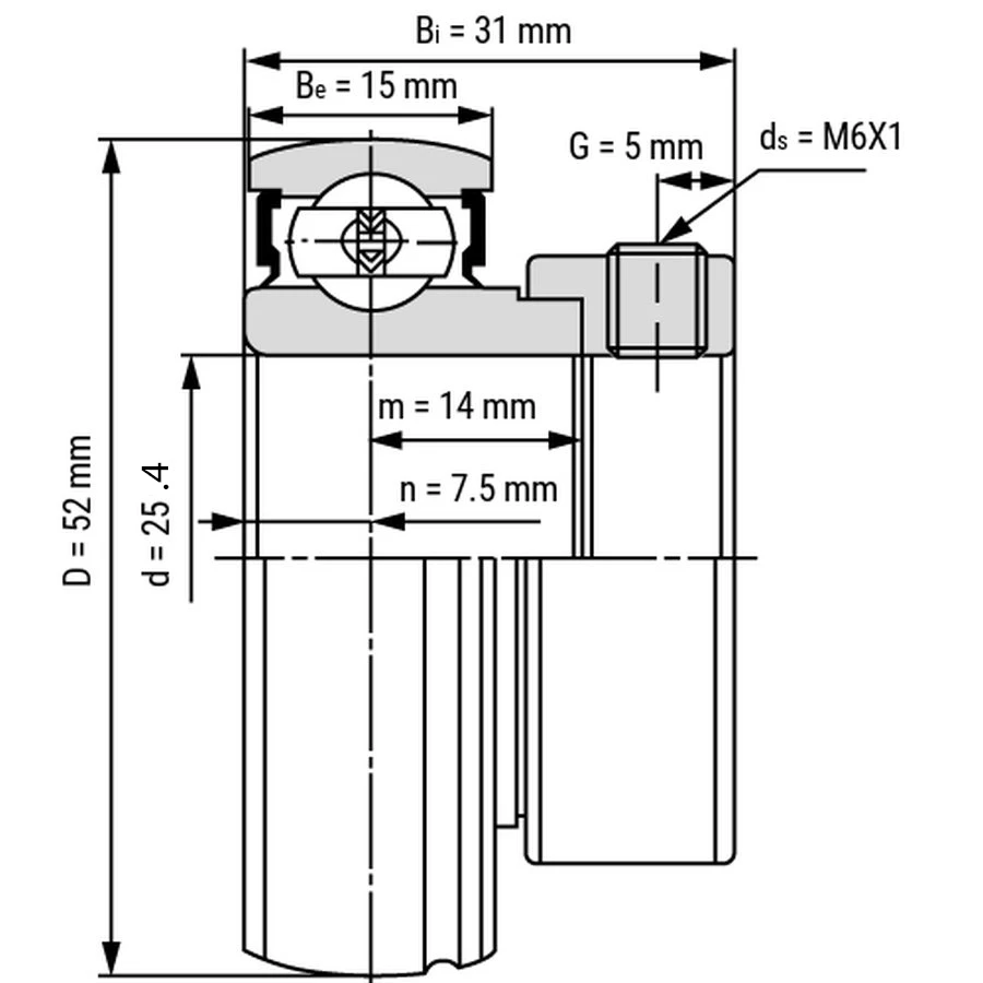 Підшипник YET 205-100/AG                 SKF